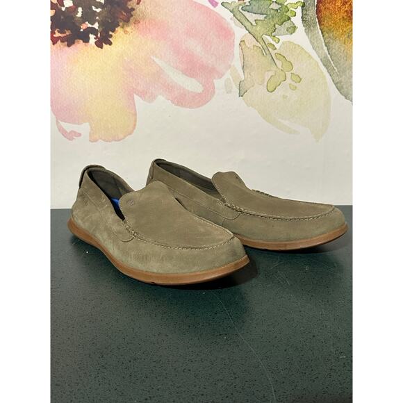 Clarks Collection Flexway Step Flexway Step US 13 Olive Suede Driving  Deck - Picture 7 of 7